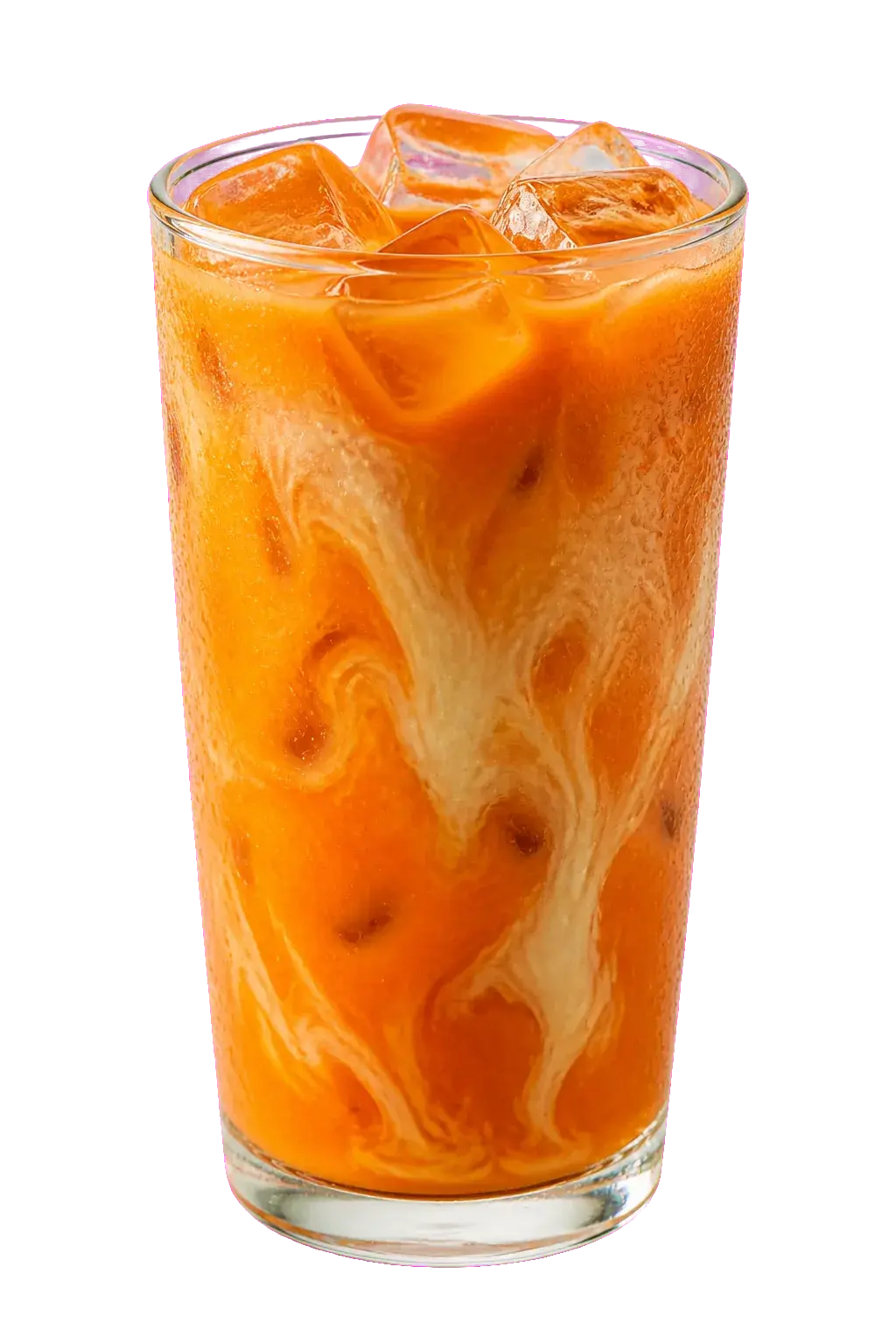 Glass of iced Thai tea