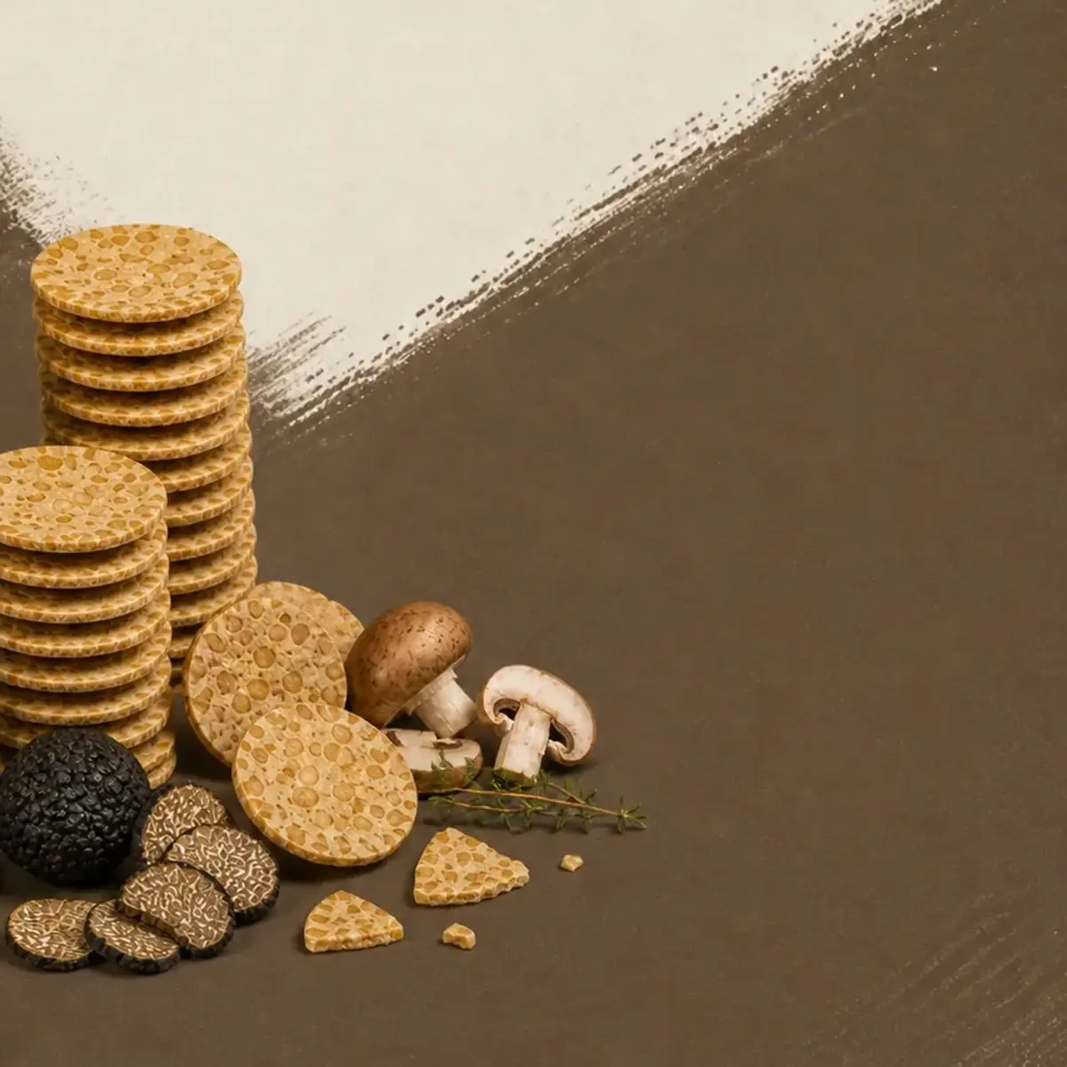 Crispy tempeh with truffle